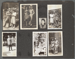 Scrapbook page with photographs in the park