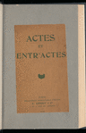 Actes et entr'actes 