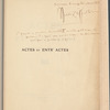 Actes et entr'actes 
