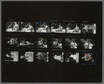 Contact sheet of Raul Julia and cast performing the stage production Two Gentlemen of Verona