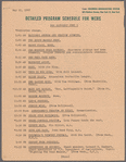 Letter to Harold Prince, possibly from Chamberlain Brown, with unrelated WCBS schedule on verso
