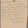 Handwritten letter of introduction for Harold Prince to Chamberlain Brown