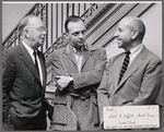 Producers Robert E. Griffith and Harold Prince with co-writer Jerome Weidman (right)
