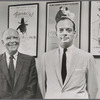 Producers Robert E. Griffith and Harold Prince with Fiorello! poster