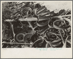 Tire rims at junkyard, Abbeville, Louisiana