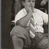 Young boy, spectator at ceremonies, state fair, Donaldsonville, Louisiana