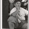 Young boy, spectator at ceremonies, state fair, Donaldsonville, Louisiana