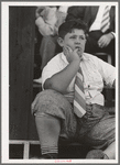 Young boy, spectator at ceremonies, state fair, Donaldsonville, Louisiana