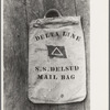 Mail bag on dock, Pilottown, Louisiana