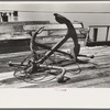 Anchors on dock, Burrwood, Louisiana