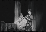 Bert Convy and Lotte Lenya in the stage production Cabaret