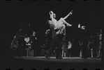 Jill Haworth [center], Bert Convy [right] and ensemble in the stage production Cabaret