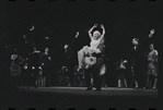 Jill Haworth [center], Bert Convy [right] and ensemble in the stage production Cabaret