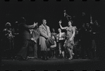 Edward Winter [left], Peg Murray [center] and ensemble in the stage production Cabaret