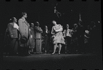 Edward Winter [left], Peg Murray [center] and ensemble in the stage production Cabaret