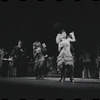 Bert Convy [right], Jill Haworth [center] and ensemble in the stage production Cabaret