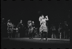 Bert Convy [right], Jill Haworth [center] and ensemble in the stage production Cabaret