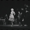 Bert Convy [left], Jill Haworth [center] and ensemble in the stage production Cabaret