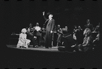 Jill Haworth, Bert Convy [right], Jack Gilford [center] and ensemble in the stage production Cabaret