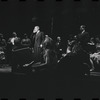 Jill Haworth, Bert Convy [right], Jack Gilford [center] and ensemble in the stage production Cabaret