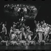 Joel Grey [top center] and ensemble in the stage production Cabaret