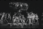 Joel Grey [top center] and ensemble in the stage production Cabaret