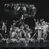 Joel Grey [top center] and ensemble in the stage production Cabaret