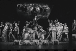Joel Grey [top center] and ensemble in the stage production Cabaret