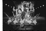 Joel Grey and ensemble in the stage production Cabaret