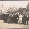 Group portrait of Mathilda and Arnold Schoenberg, their daughter and son-in- law, Emil Hertzka, Marya Freund, Edward Steuermann, musicians and interpreters