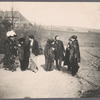 Group portrait of Mathilda Schoenberg, Marya Freund, Emil Hertzka, and four others 