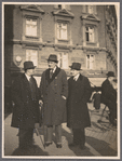 Group portrait of Arnold Schoenberg, Paul von Klenau and Werner Janssen