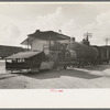 Railroad weed burner being fueled, Port Barre, Louisiana