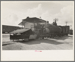 Railroad weed burner being fueled, Port Barre, Louisiana