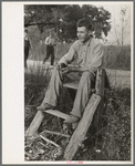 Day laborer from one of the northern parishes of Louisiana working in the cane fields near New Iberia