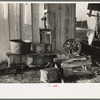 Laundry equipment and grain grinder on farm of Cajun sugarcane farmer near New Iberia, Louisiana