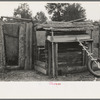 Chicken house and privy of farmer near Morganza, Louisiana. Will receive assistance from the FSA (Farm Security Administration)