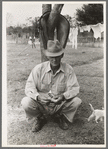 FSA (Farm Security Administration) client, sugarcane farmer, rolling cigarette, near Morganza, Louisiana