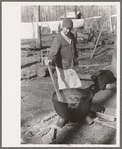 Housewife boiling clothes, Chicot Farms, Arkansas