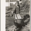 Housewife boiling clothes, Chicot Farms, Arkansas