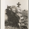 Farmer standing by wood pine, Transylvania Project, Louisiana