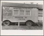 Trailer of itinerant electrician near Pharr, Texas