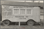 Trailer of itinerant electrician near Pharr, Texas