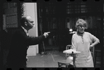 Harold Prince and Lotte Lenya in rehearsal for the stage production Cabaret