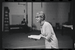 Lotte Lenya in rehearsal for the stage production Cabaret