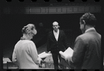 Lotte Lenya, Harold Prince and Jack Gilford in rehearsal for the stage production Cabaret