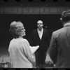 Lotte Lenya, Harold Prince and Jack Gilford in rehearsal for the stage production Cabaret