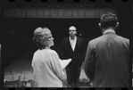 Lotte Lenya, Harold Prince and Jack Gilford in rehearsal for the stage production Cabaret