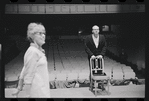 Lotte Lenya and Harold Prince in rehearsal for the stage production Cabaret