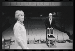 Lotte Lenya and Harold Prince in rehearsal for the stage production Cabaret
